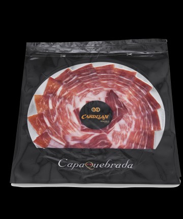 100 grs de jambon Bellota ibérique 50% Guijuelo 48 mois coupé au couteau