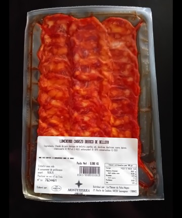 80 grs de chorizo bellota tranché