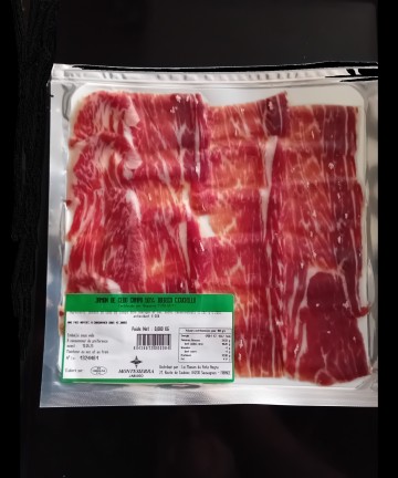 80 grs de jambon cebo de campo AOP JABUGO coupé au couteau